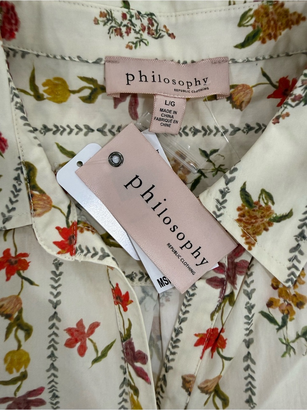 NWT Philosophy Republic Clothing Floral Cotton 2-Piece Skirt Top Set Size Large - Picture 15 of 16
